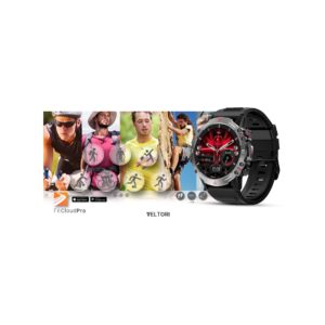Smartwatch VELTORI VT110-1 Czarny Pasek Silikonowy