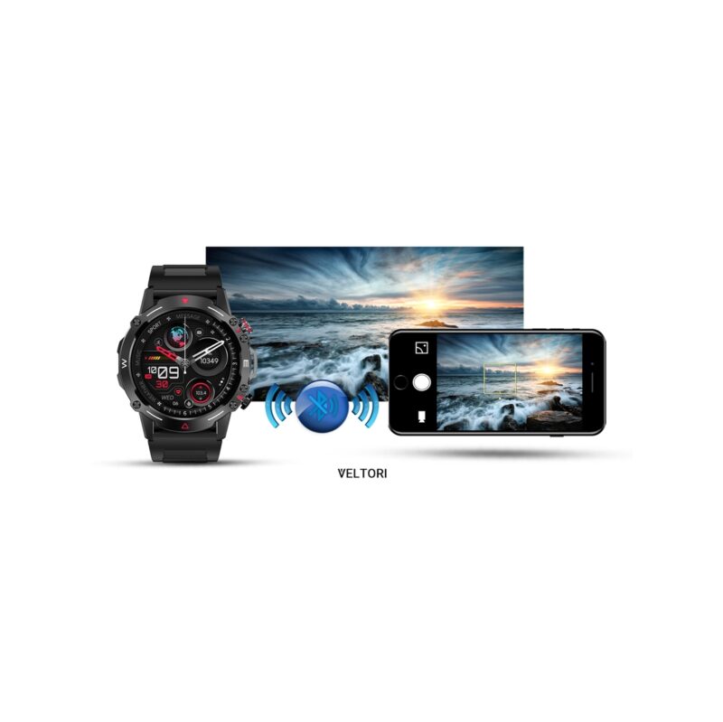Smartwatch VELTORI VT110-1 Czarny Pasek Silikonowy