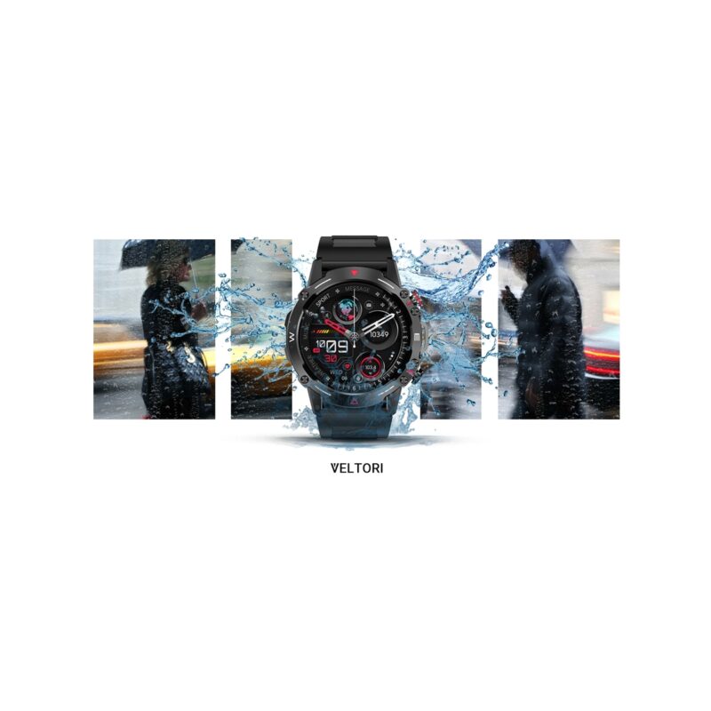 Smartwatch VELTORI VT110-1 Czarny Pasek Silikonowy
