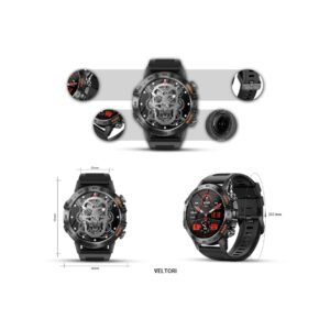 Smartwatch VELTORI VT120-1 Czarny Pasek Silikonowy