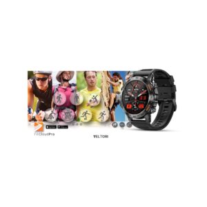 Smartwatch VELTORI VT120-1 Czarny Pasek Silikonowy