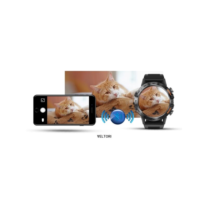 Smartwatch VELTORI VT120-1 Czarny Pasek Silikonowy