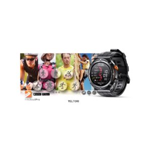 Smartwatch VELTORI VT130-1 Czarny Pasek Silikonowy