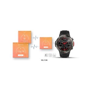Smartwatch VELTORI VT140-1 Czarny Pasek Silikonowy
