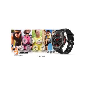 Smartwatch VELTORI VT140-1 Czarny Pasek Silikonowy