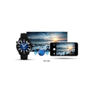 Smartwatch VELTORI VT150-1 Czarny Pasek Silikonowy + Czarna Bransoleta