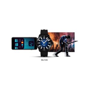 Smartwatch VELTORI VT150-1 Czarny Pasek Silikonowy + Czarna Bransoleta