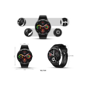 Smartwatch VELTORI VT160-1 Czarny Pasek Silikonowy