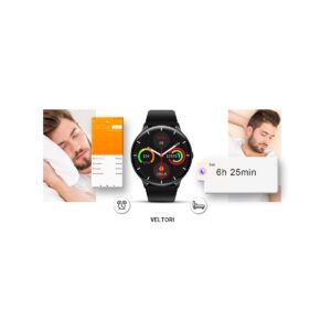 Smartwatch VELTORI VT160-1 Czarny Pasek Silikonowy