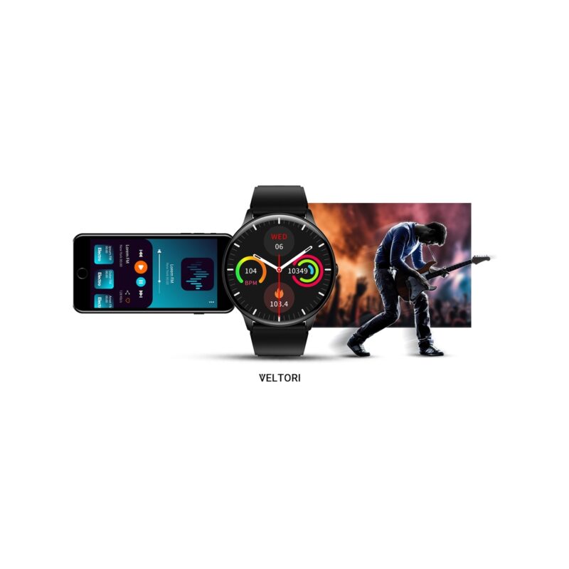 Smartwatch VELTORI VT160-1 Czarny Pasek Silikonowy