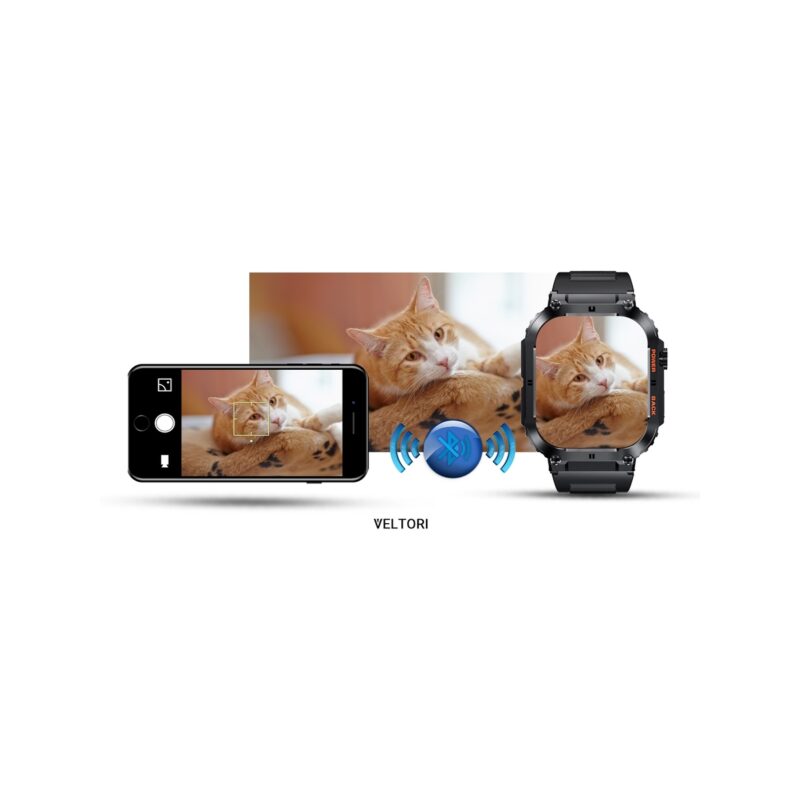 Smartwatch VELTORI VT200-1 Czarny Pasek Silikonowy