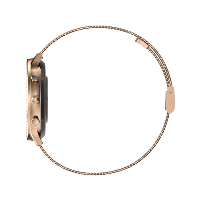 77_33_74_max Smartwatch Damski VELTORI VT310-1 Złota Bransoleta + Różowy Pasek Silikonowy