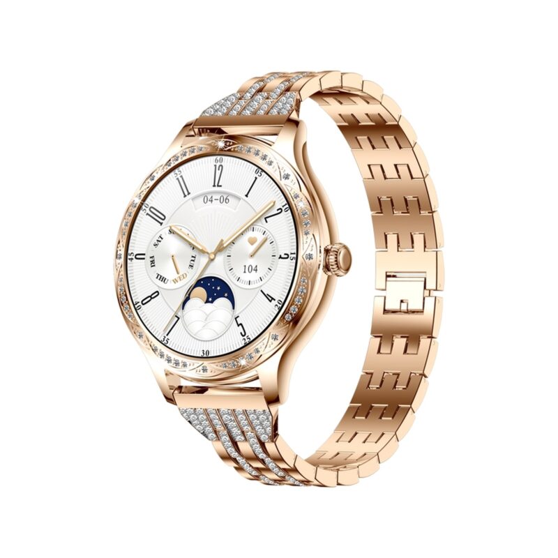 Smartwatch Damski VELTORI VT350-1 Bransoleta Różowe Złoto