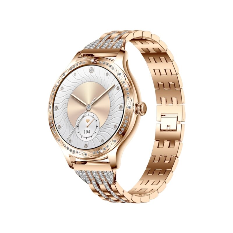 Smartwatch Damski VELTORI VT350-1 Bransoleta Różowe Złoto