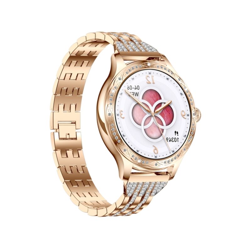 Smartwatch Damski VELTORI VT350-1 Bransoleta Różowe Złoto