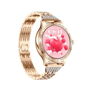 Smartwatch Damski VELTORI VT350-1 Bransoleta Różowe Złoto