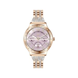 Smartwatch Damski VELTORI VT350-1 Bransoleta Różowe Złoto