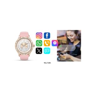 Smartwatch Damski VELTORI VT360-1 Różowy Pasek Silikonowy