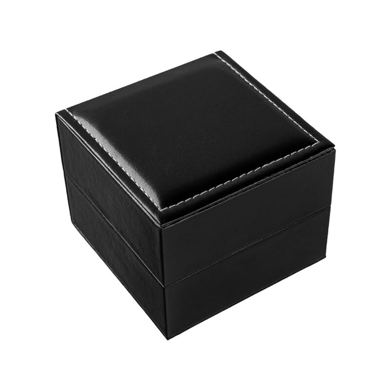 Pudełko na zegarek eko skóra czarno-białe PBES-2