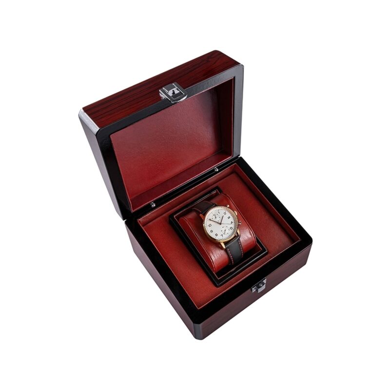 Pudełko na zegarek drewniane mahoń PREMIUM PDR-2