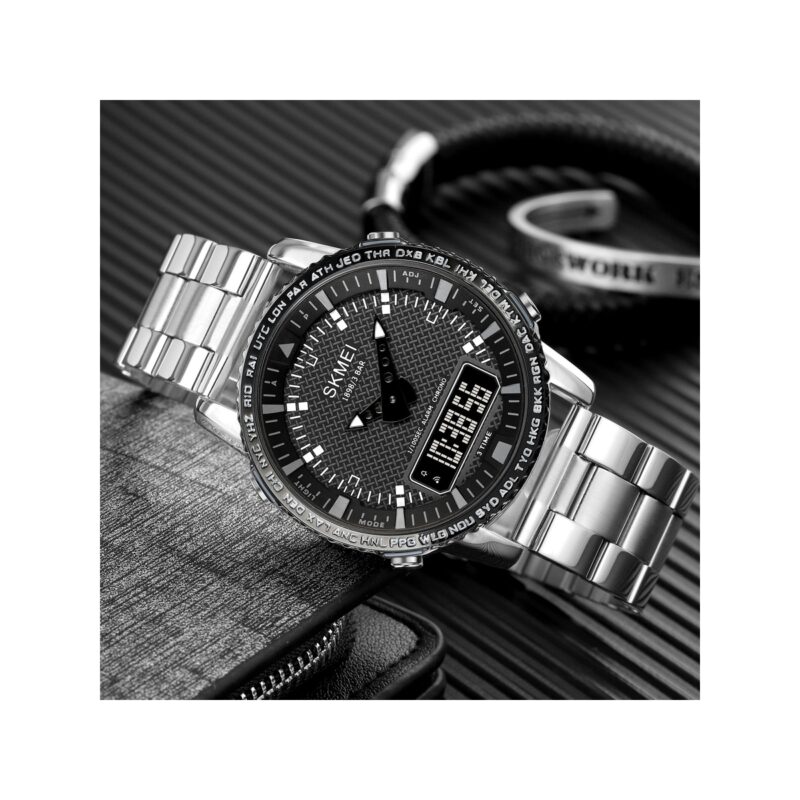 Zegarek Męski Skmei 1898SIBK + BOX