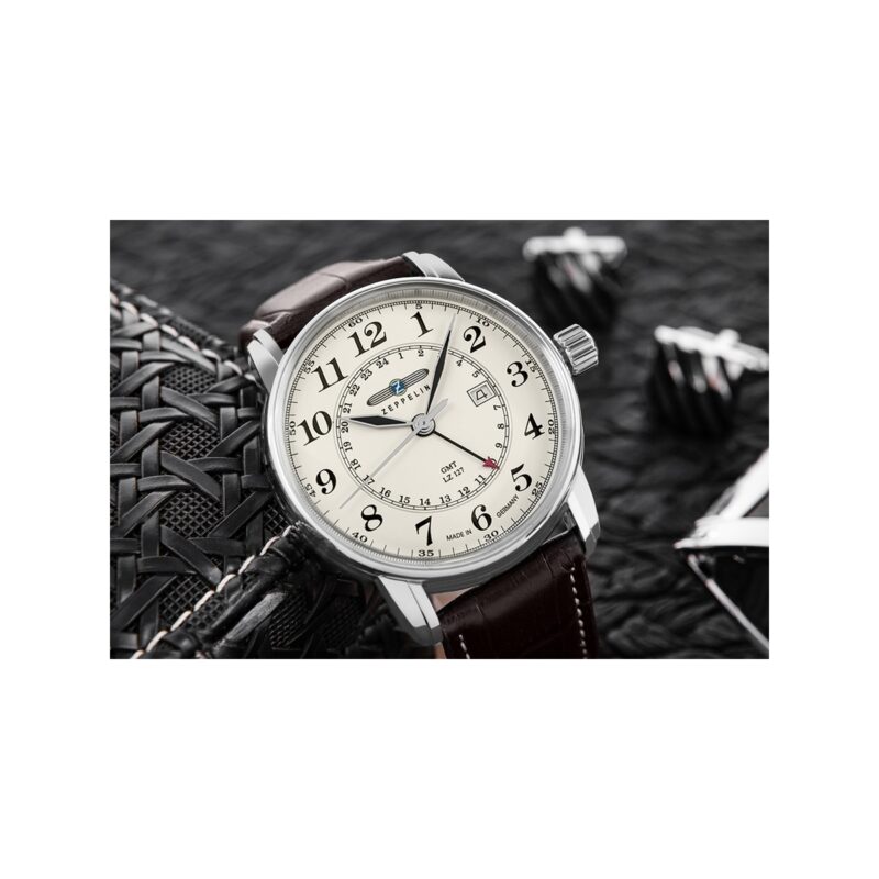 Zegarek Męski ZEPPELIN LZ127 Graf Zeppelin GMT 7642-5 + BOX