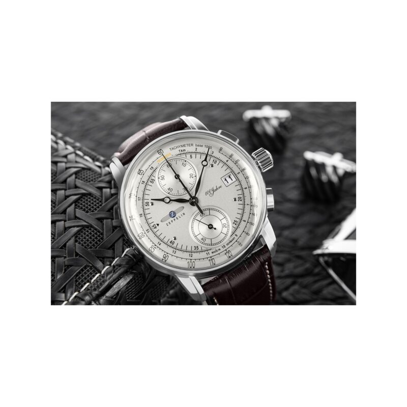 80_45_13_max Zegarek Męski ZEPPELIN 100 Yahre Chronograph 8670-1 + BOX