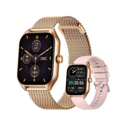 Smartwatch Damski Rubicon RNCF03-5 Różowe złoto Bransoleta + Pasek