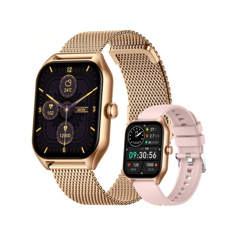 Smartwatch Damski Rubicon RNCF03-5 Różowe złoto Bransoleta + Pasek