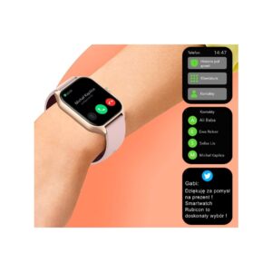 Smartwatch Damski Rubicon RNCF03-5 Różowe złoto Bransoleta + Pasek