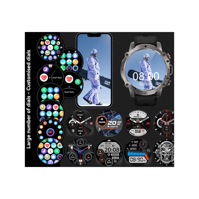 Smartwatch Męski Rubicon RNCF18-1 BLACK Bransoleta + Pasek