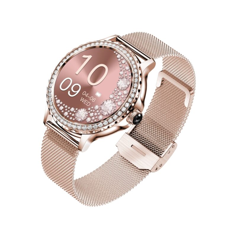 83_63_19_max Smartwatch Damski Rubicon RNCF19-1 Różowe Złoto Bransoleta + Pasek