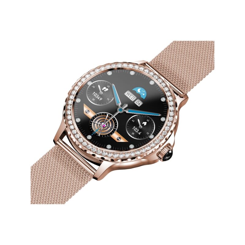 83_63_6_max Smartwatch Damski Rubicon RNCF19-1 Różowe Złoto Bransoleta + Pasek