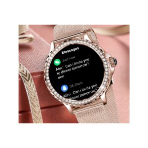 83_63_8_max Smartwatch Damski Rubicon RNCF19-1 Różowe Złoto Bransoleta + Pasek