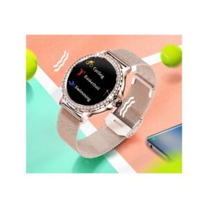 83_63_9_max Smartwatch Damski Rubicon RNCF19-1 Różowe Złoto Bransoleta + Pasek