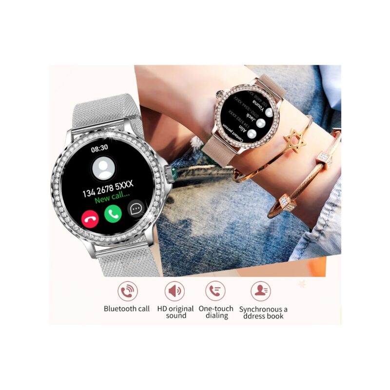 Smartwatch Damski Rubicon RNCF19-1 Silver  Bransoleta + Pasek