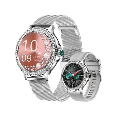Smartwatch Damski Rubicon RNCF19-1 Silver  Bransoleta + Pasek