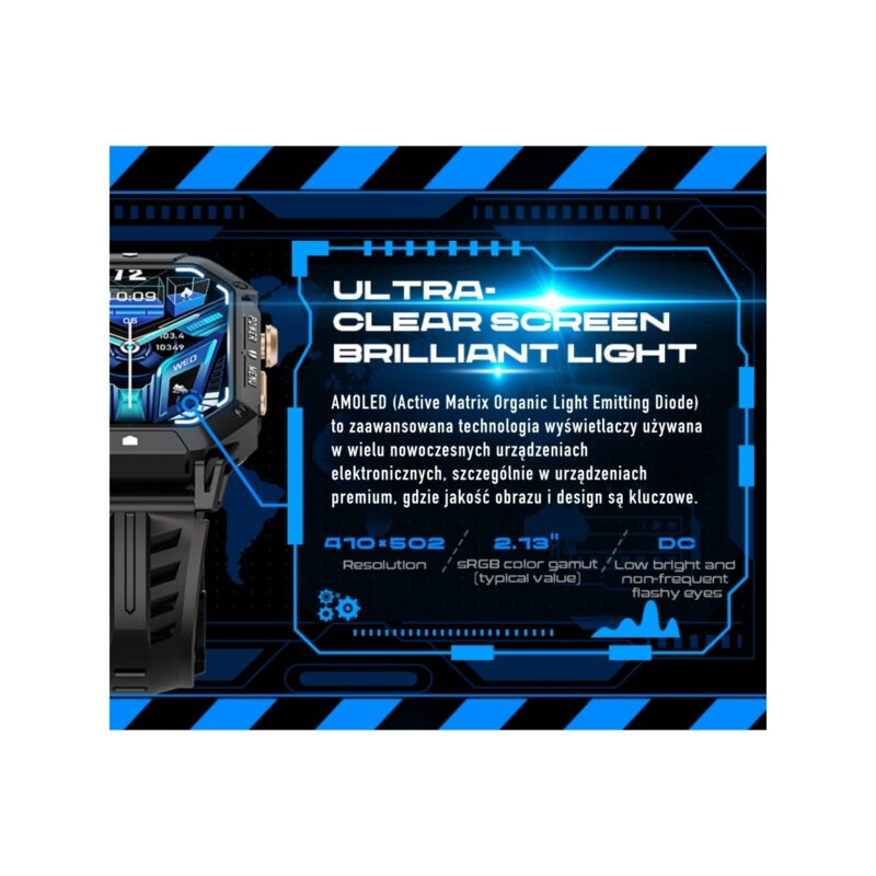 83_66_5_max Smartwatch Męski Rubicon RNCF24-1 BLACK