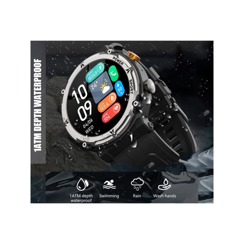 83_68_10_max Smartwatch Męski Rubicon RNCF25-1 BLACK