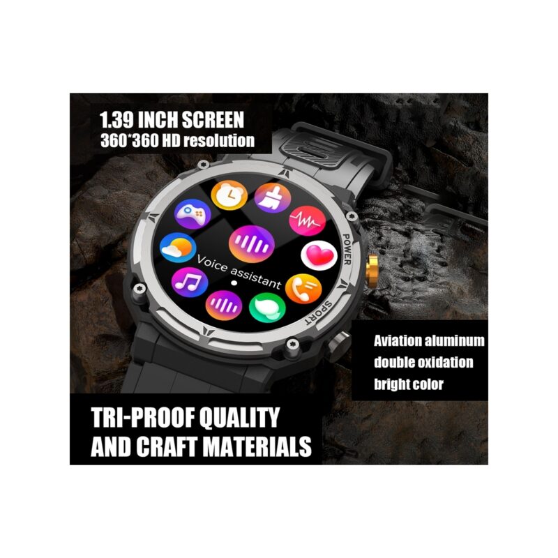 83_68_5_max Smartwatch Męski Rubicon RNCF25-1 BLACK