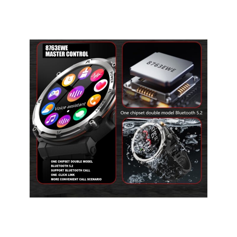 83_68_6_max Smartwatch Męski Rubicon RNCF25-1 BLACK