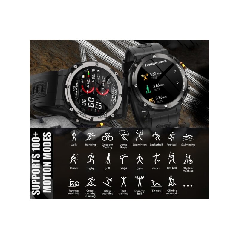 83_68_8_max Smartwatch Męski Rubicon RNCF25-1 BLACK