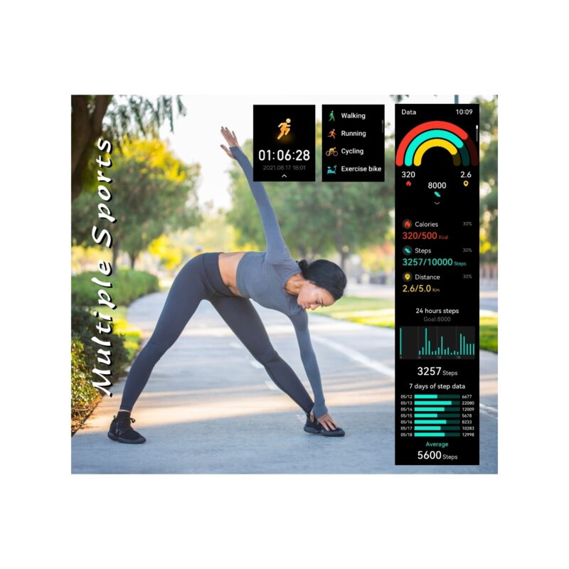 Smartwatch Damski Rubicon RNCF31 ROSE GOLD Bransoleta + 2 Paski