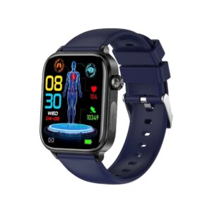 Smartwatch Męski Rubicon RNCF33 BLACK + Pasek Granatowy