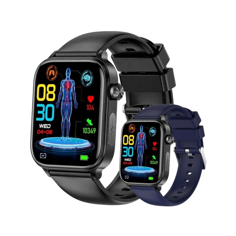 Smartwatch Męski Rubicon RNCF33 BLACK + Pasek Granatowy