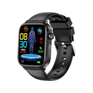 Smartwatch Męski Rubicon RNCF33 BLACK + Pasek Bordowy