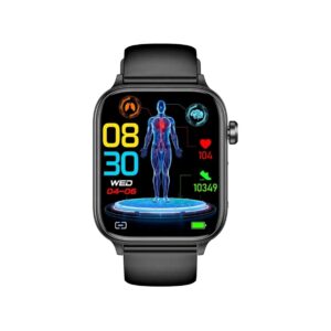 Smartwatch Męski Rubicon RNCF33 BLACK + Pasek Bordowy