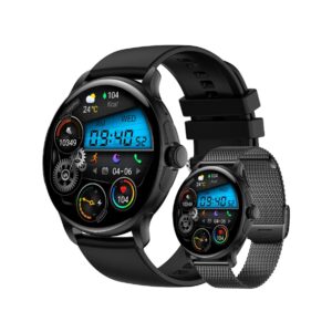 83_77_1_max Smartwatch Damski Rubicon RNCF35 BLACK Bransoleta + Pasek