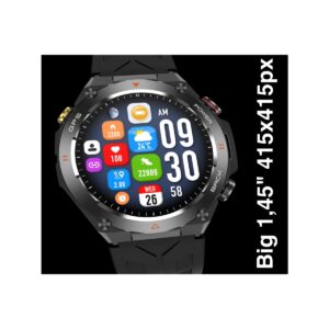 Smartwatch Męski Rubicon RNCF37-1 GPS BLACK