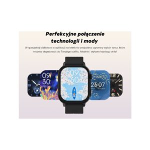 Smartwatch Damski GRAVITY GT15-10 Biały Pasek Silikonowy + Złota Bransoleta